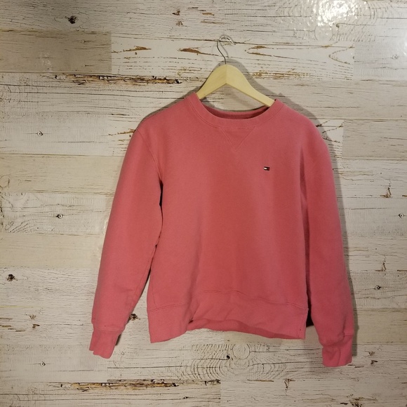 tommy hilfiger pink crew neck